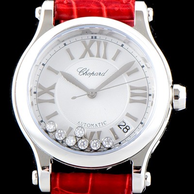 SA급 쇼파드 여성용 베스트셀러!!해피 스포츠 278559-3008 36MM 스테인리스 스틸 다이아몬드 화이트 다이얼 오토매틱 무브먼트 CHO0205 xx