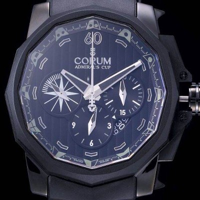 SA급 코럼 남성용 어드미럴스컵 크로노그래프 48mm 블랙다이얼 COR021 xx