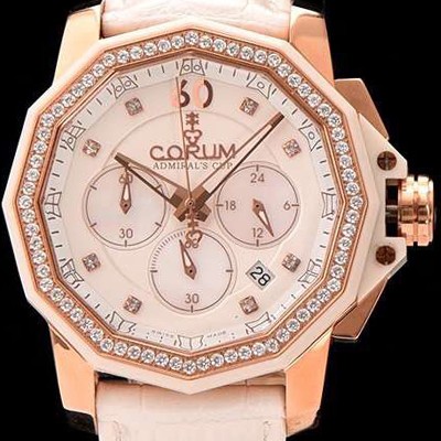 SA급 코럼 남성용 애드머를스 컵 크로노 화이트다이얼 COR013 xx