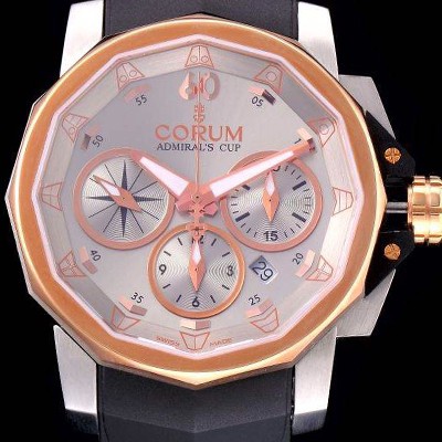 SA급 코럼 남성용 어드미럴컵 첼린져 44 스핏 세컨즈 그레이다이얼 COR020 xx