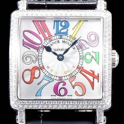 SA급 프랭크 뮬러 남성용 마스터 스퀘어 6000 K SC DT COL DRM V D 레이디 워치 최상급 쥬얼 다이아몬드 베젤 크레이지 아워 다이얼 스위스 ETA 2824-A2 오토매틱 무브먼트 FRA0411 xx