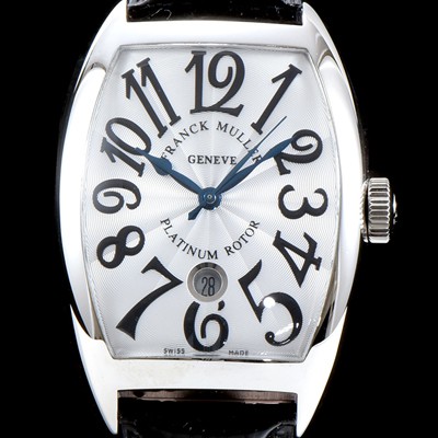 SA급 프랭크 뮬러 남성용 최신버전 업그레이드형 카사블란카 5850 SC 플래티넘 로터!! 화이트&실버 물결무늬 다이얼 스위스 ETA 2824-A2오토매틱 FRA0403 xx