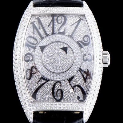 SA급 프랭크 뮬러 남성용 화려함 극대화!!카사블란카 8880 DM D CD 더블 미스터리 최상급 퀄리티 쥬얼 화이트골드 다이아몬드 풀 셋팅 스위스 ETA 2824-A2 오토매틱 무브먼트 FRA0431 xx