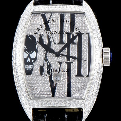 SA급 프랭크 뮬러 남성용 인피니티 2267 QZ COL DRM 스컬 워치!! 풀 다이아셋팅 18k 화이트골드 오토매틱 무브먼트 FRA0403 xx