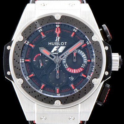 SA급 휴블렛 남성용 빅뱅 킹파워 F1 신제품 업데이트!! 703.ZM.1123.NR.FMO10 지르코늄 48MM 리미티드 에디션 크로노그래프 블랙 메트 다이얼 오토매틱 무브먼트 HUB0212 xx