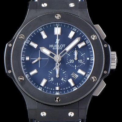 SA급 휴블렛 남성용 NEW 빅뱅 301.CI.7170.LR 밀리미터에 세라믹 블루 에디션!! 44MM 크로노그래프 선레이 새틴-피니시 블루 다이얼 Caliber HUB 4100 타입 무브먼트 HUB0210 xx