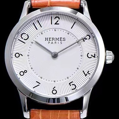 SA급 에르메스 남성용 슬림 데르메스 W041733WW00 화이트 다이얼 춰츠 무브먼트 HEM4200 xx