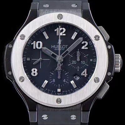 SA급 휴블렛 남성용 빅뱅 301.CT.130.RX 아이스뱅 크로노그래프 플랫 블랙 메트 다이얼 오토매틱 무브먼트 HUB4142 xx