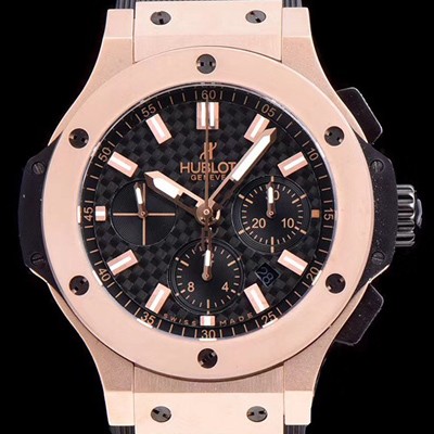 SA급 휴블렛 남성용 빅뱅 최고급형! 301.PM.1780.RX 에볼루션 18k로즈골드 크로노그래프 블랙 카본 다이얼 신형 ETA 7750오토매틱 무브먼트 HUB0405 xx
