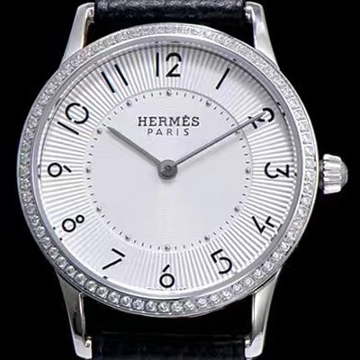 SA급 에르메스 남성용 슬림 데르메스 W041703WW00 화이트 다이얼 춰츠 무브먼트 HEM4244 xx