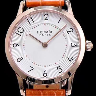 SA급 에르메스 남성용 슬림 데르메스 W041767WW00 화이트 다이얼 춰츠 무브먼트 HEM4201 xx