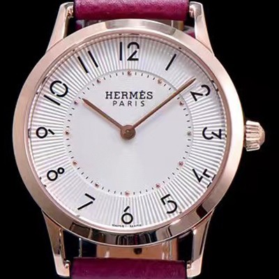 SA급 에르메스 남성용 슬림 데르메스 W041767WW00 화이트 다이얼 춰츠 무브먼트 HEM4200 xx