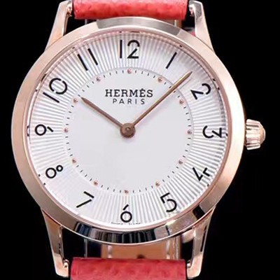 SA급 에르메스 남성용 슬림 데르메스 W041767WW00 화이트 다이얼 춰츠 무브먼트 HEM4240 xx