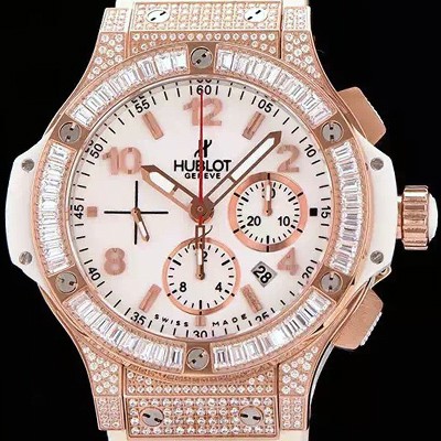 SA급 휴블렛 남성용 빅뱅 화이트골드 다이아몬드 퍼펙트버젼 화이트다이얼 HUB0401 xx