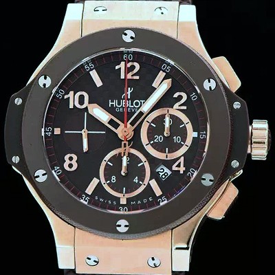 SA급 휴블렛 남성용 빅뱅 세라믹 골드 44mm 블랙다이얼 HUB0400 xx