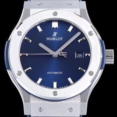 SA급 휴블렛 남성용 NEW 클레식 퓨전 511.NX.7170.LR 논그로노형 33MM 블루 다이얼 오토매틱 무브먼트 HUB0203 xx