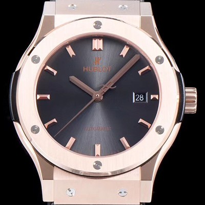 SA급 휴블렛 남성용 클레식 퓨전 511.OX.7180.LR 데일리워치 심플하고 클래식한 타입!! 그레이 썬더스트 다이얼 블랙 레더스트랩 오토매틱 무브먼트 HUB0241 xx