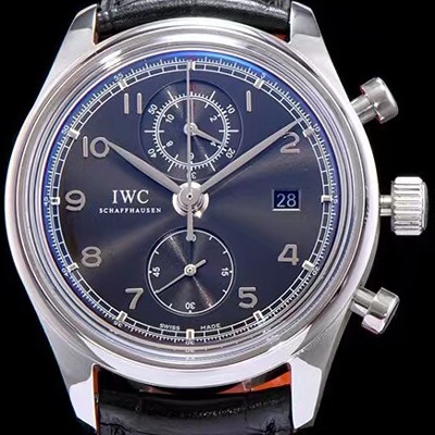 SA급 아이더블유씨 남성용 포루투기즈 칼리버 IW390404 클래식 모델 크로노그래프 진 그레이 다이얼 오토매틱 무브먼트 IWC0100 xx