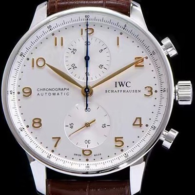 SA급 아이더블유씨 남성용 2017년 업그레이드! 포르투기즈 IW371445 화이트 다이얼 IWC0204 xx