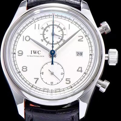 SA급 아이더블유씨 남성용 포루투기즈 칼리버 IW390403 클래식 모델 크로노그래프 화이트 다이얼 오토매틱 무브먼트 IWC0101 xx