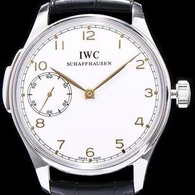 SA급 아이더블유씨 남성용 포르투기즈 미닛 리피터 화이트 다이얼 오토매틱 무브먼트 IWC0200 xx
