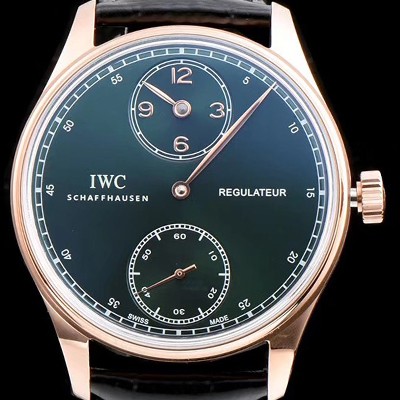 SA급 아이더블유씨 남성용 포르투기즈 IW544402모델 18k 로즈골드 그린 다이얼 IWC0101 xx