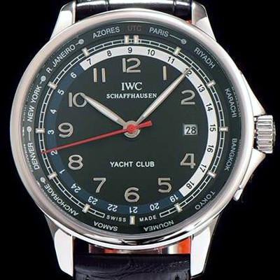 SA급 아이더블유씨 남성용 포르투기즈 오토매틱 요트클럽 블랙 다이얼 IWC0210 xx