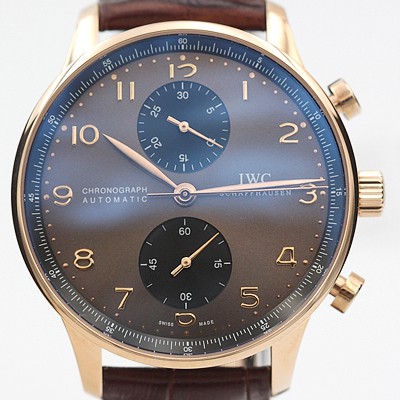 SA급 아이더블유씨 남성용 포르투기즈 IW371482 오토매틱 무브먼트 브라운 다이얼 IWC0411 xx