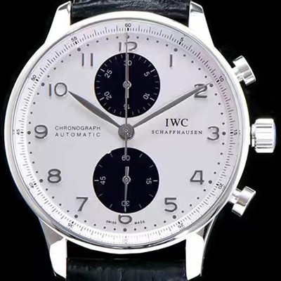 SA급 아이더블유씨 남성용 포르투기즈 오토메틱 크로노그래프 화이트 다이얼 IWC4200 xx
