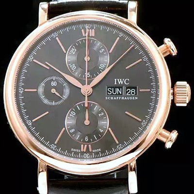 SA급 아이더블유씨 남성용 포르토피노 7750 오토매틱 무브먼트 그레이다이얼 IWC0200 xx