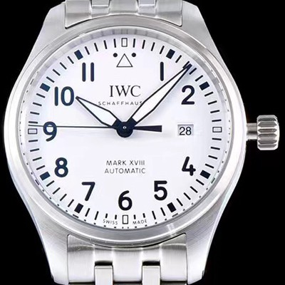 SA급 아이더블유씨 남성용 파일럿 마크18 IW327002 스틸 40mm 화이트 다이얼 스틸 브레이슬릿 iwc4072 xx