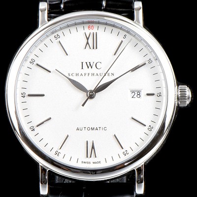 SA급 아이더블유씨 남성용 포르토피노 IW356501 오토매틱 센트럴 해킹 세컨즈 실버 다이얼 오토매틱 무브먼트 IWC0100 xx