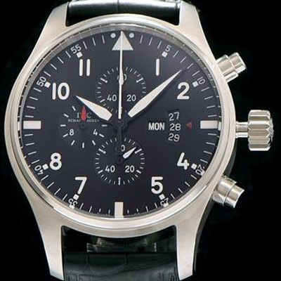 SA급 아이더블유씨 남성용 스위스 쿼츠 파일럿 블랙 다이얼 IWC0400 xx