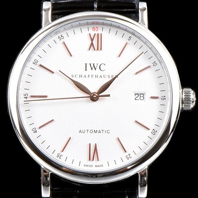 SA급 아이더블유씨 남성용 포르토피노 IW356517 오토매틱 센트럴 해킹 세컨즈 실버 다이얼 오토매틱 무브먼트 IWC0132 xx