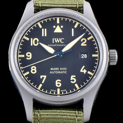 SA급 아이더블유씨 남성용 파일럿 워치 마크 XVIII 헤리티지 IW327006 