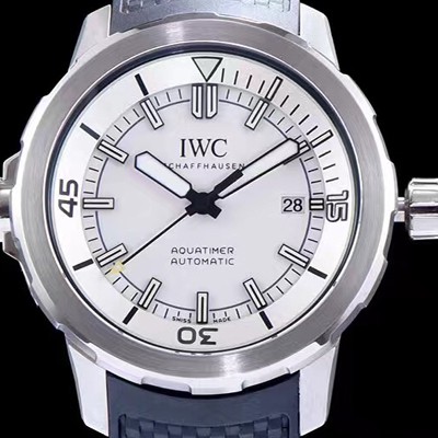 SA급 아이더블유씨 남성용 아쿠아타이머 IW329003 신형 다이버 워치!! 센트럴 해킹 세컨즈 화이트 다이얼 오토매틱 무브먼트 IWC0400 xx