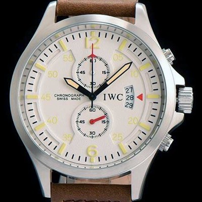 SA급 아이더블유씨 남성용 파일럿 워치 탑건 세븐데이즈 크로노그래프 화이트 다이얼 스위스 정품 쿼츠 무브먼트 IWC0140 xx