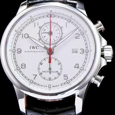 SA급 아이더블유씨 남성용 요트클럽 화이트 다이얼 오토매틱 무브먼트 IWC0230 xx