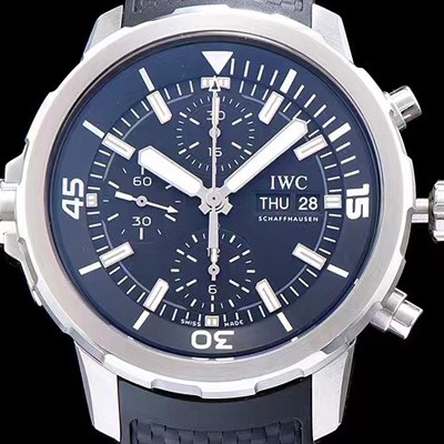 SA급 아이더블유씨 남성용 아쿠아타이머 크로노그래프 V6F 1:1 베스트 에디션 블랙 다이얼 IWC0200 xx