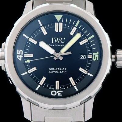 SA급 아이더블유씨 남성용 아쿠아타이머 IWC329002 오토매틱 블랙 다이얼 V6사 1:1 베스트 에디션 스틸 브레이슬릿 Miyota 9015 IWC0220 xx