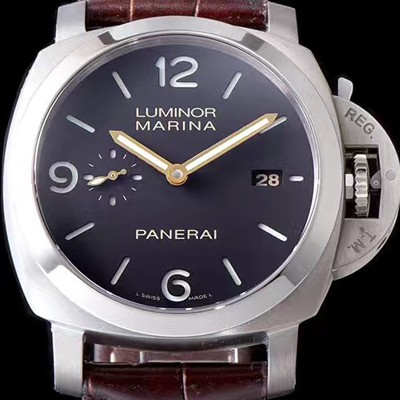 SA급 파네라이 남성용 루미노르 마리나 1950 3 Days PAM00351 티타늄 오토매틱 Cal P.9000 무브먼트 블랙 다이얼 PAN0420 xx