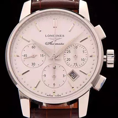 SA급 론진 남성용 마스터 컬렉션 크로노그래프 오토매틱 화이트다이얼 LON0401 xx