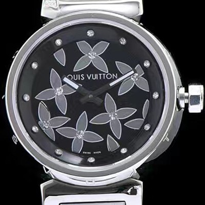 SA급 루이비통 남성용 탕부르 블랙 다이얼 쿼츠 무브먼트 LOU4202 xx