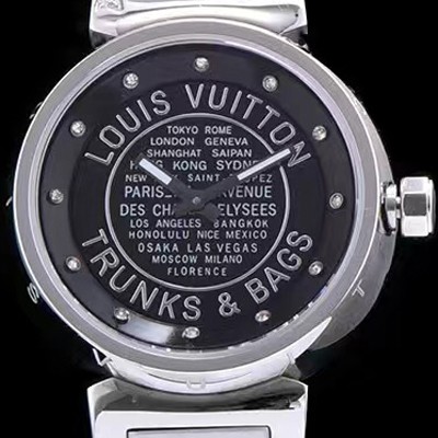 SA급 루이비통 남성용 탕부르 블랙 다이얼 쿼츠 무브먼트 LOU4204 xx