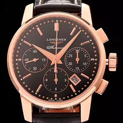 SA급 론진 남성용 마스터 컬렉션 크로노그래프 오토매틱 블랙다이얼 LON0440 xx