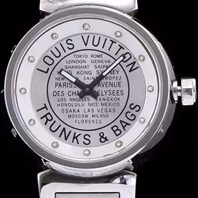 SA급 루이비통 남성용 탕부르 화이트 다이얼 쿼츠 무브먼트 LOU4210 xx