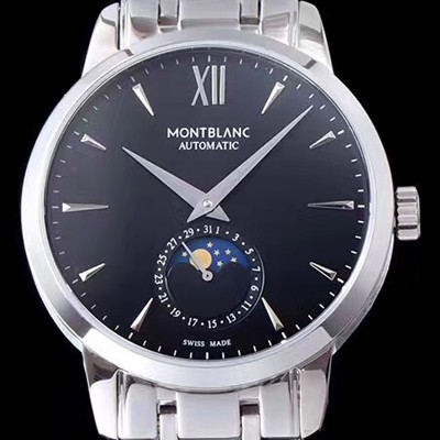 SA급 몽블랑 남성용 헤리티지시리즈 블랙 다이얼 오토매틱 무브먼트 MON42011 xx