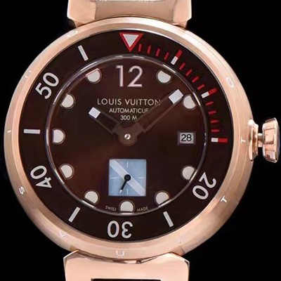 SA급 루이비통 남성용 탕부르 브라운 다이얼 오토매틱 무브먼트 LOU4215 xx
