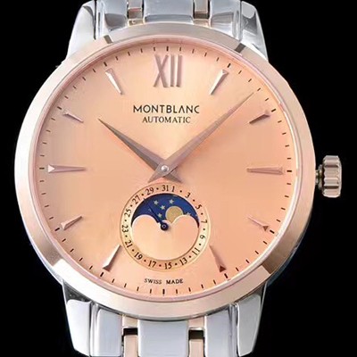SA급 몽블랑 남성용 헤리티지시리즈 로즈골드 다이얼 오토매틱 무브먼트 MON42010 xx