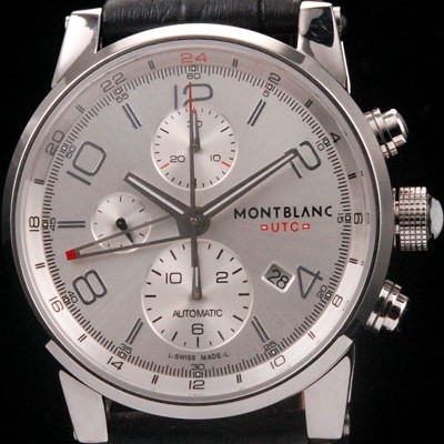 SA급 몽블랑 남성용 타임워커 크로노 SS 실버 다이얼 43mm MON4234 xx